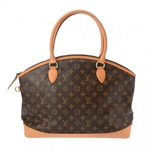 Louis Vuitton Monogram Lockit Horizontal Brown Canvas Handbag